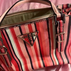 GUESS Pink Striped Women's Bag
